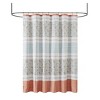 SEVOBAL Shower Curtain Country Cottage Style Pintucked Lace Taping Multi Pattern Oeko-Tex Certified, Coral, 72"*72"*0.13" - 3 of 4