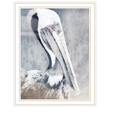 HomeRoots PELICAN White Framed Print Wall Art