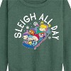 Women's - Rugrats - Tommy and Friends Sleigh All Day Lightweight French Terry Wide Neck Long Sleeve Shirt - 2 of 4