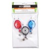 SICURIX Quick Clip Card Reels, 30" Extension, Blue/Red/Smoke, 3/Pack - 2 of 2