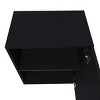 GlasFlength Kitchen Storage 1 Door Kitchen Wall Cabinet Internal Shelves Cabinet Storage Cupboard for Kitchen, Black, 13.1"*19.7"*23.6" - 4 of 4