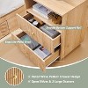 SinCiDo Nightstand w/Charging Station, 21.65" Modern Fluted Bedside Table w/2 Storage Drawers & Open Shelf, Wood End Table for Bedroom - 4 of 4