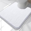 Home Mart Goods 3 Piece Set White Soft Cozy Plush Chenille Bath Mat Highly Absorbent Bathroom Rug - 4 of 4