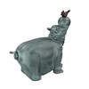 SPI Home Hippo and Friend Garden Sculpture – Whimsical Cast Aluminum Outdoor Decor, 18.5" H x 17" W x 10" D - 4 of 4