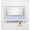 Bacati - Solid Light Baby Blue 100 percent Cotton Universal Baby US Standard Crib or Toddler Bed Fitted Sheet - 4 of 4