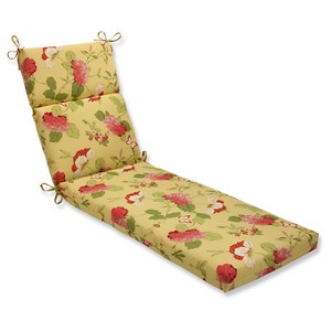 Outdoor Chaise Lounge Cushion - Yellow/Red Floral