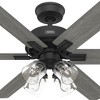 Hunter Fans 52" Fonthill Matte Black Lighted Ceiling Fan with 6 Blades and LED Light Kit for Ultimate Comfort and Style - 4 of 4