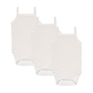 Ely's & Co. Baby Cotton Ribbed Undershirts-Bodysuits - 3 Pack - 1 of 3
