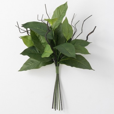 Sullivans Artificial Salal Leaf Bush 7"H Green