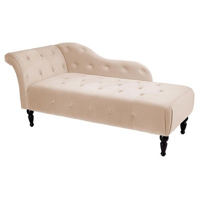 Whizmax Modern Armless Chaise Lounge with Solid Wood Legs, Upholstered Sofa Recliner Lounge Chair for Bedroom Living Room Office Room