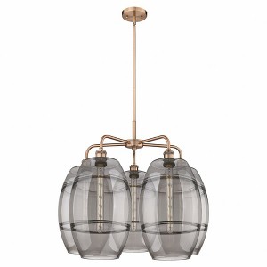 Vaz - 5 Light Stem Hung Chandelier In Industrial Style-24 Inches Tall and 28 Inches Wide - 1 of 1