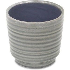 Cheung's Celadi Gray Rippled Ceramic Pot - Large - 1 of 3