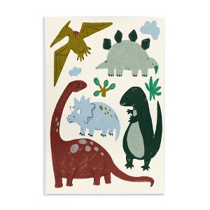 Stupell Industries Colorful Dinosaur Friends Wall Plaque Art - 1 of 4