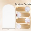 2pcs Wedding Arch Stand Covers, Spandex Round Top Backdrop Cover for Banquet Holiday Birthday Party Decor, Machine Washable - 3 of 4