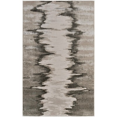 Micah Modern Abstract Gray/Taupe/Ivory Area Rug