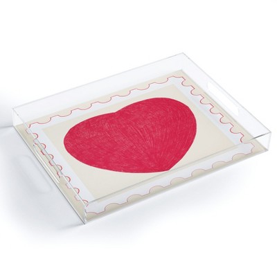 El buen limon Oranges branch and flowers Small Acrylic Tray - Deny Designs