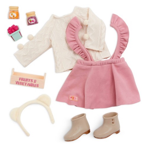 Our Generation Sweet As Jam Pink Jumper Skirt Outfit Play Food Set For 18 Dolls Target