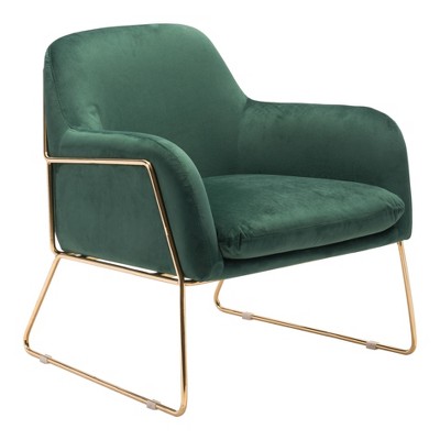 Luxe Velvet Armchair Green - ZM Home