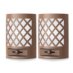 YANSUN 2-Pack 1W Plug-In Light Sensor Night Lights, Vintage Dimming, 5000K White Light, Slide Dimming (0%-100%), US Plug - 1 of 4