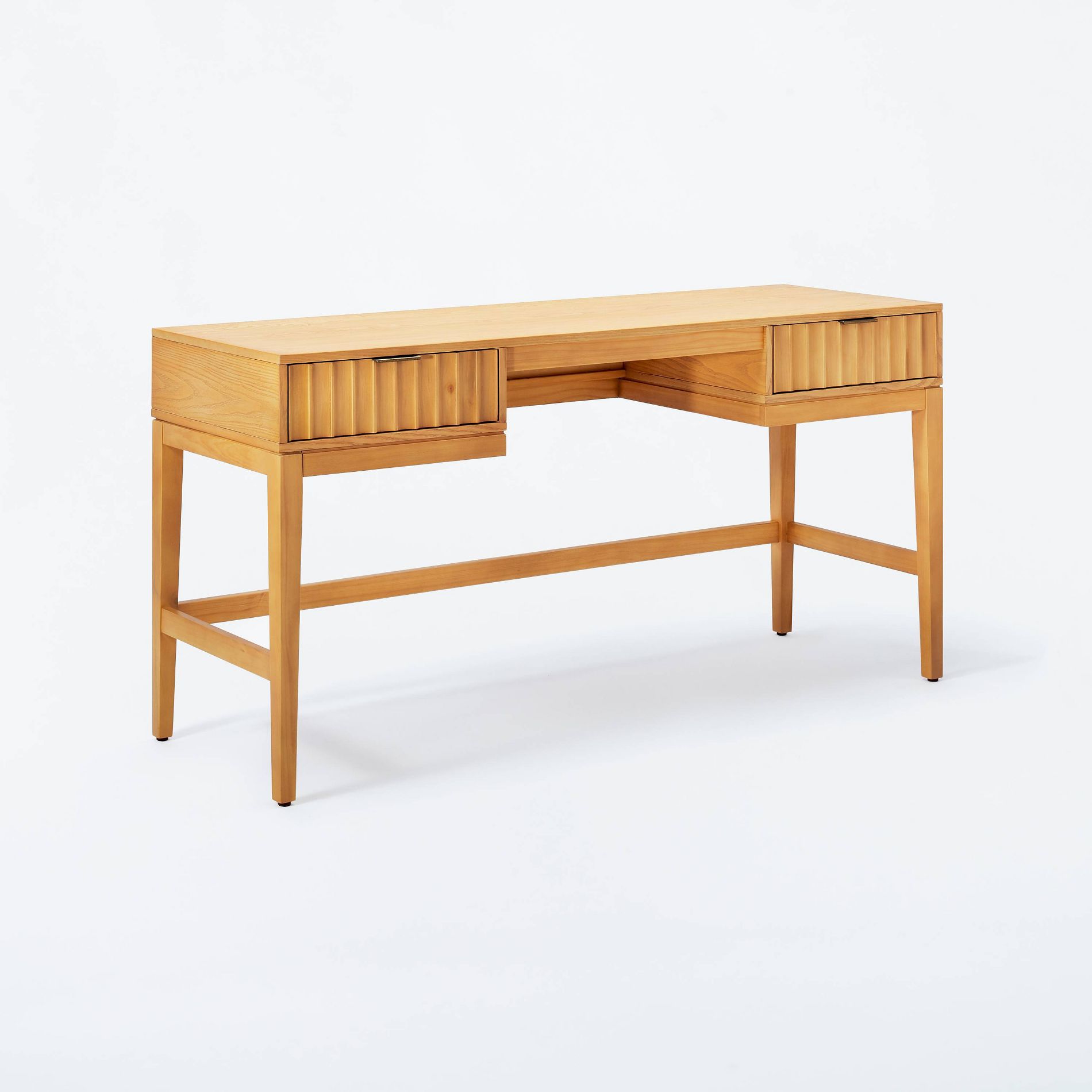 Thousand Oaks Wood Scalloped Desk Brown - Threshold™ designed with Studio McGee: Mid-Century Style, 60" Writing Surface