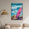 Art Remedy Just a little break Wave Colorful Coastal Wall Art Framed - 2 of 4