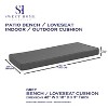 Indoor/Outdoor Patio Bench Foam Cushion 18" x 42" by Sweet Home Collection® - 2 of 3