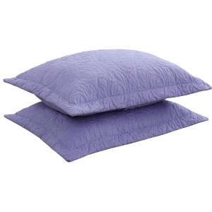 Marcielo 2 Pcs Embroidered Decorative Pillow Shams Set Standard Size - 1 of 4