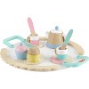 Fisher-Price Wood Pretend Play Toy Tea Set, 12-Piece Wooden Playset with Teapot, Cups & Saucers for Preschool Kids Ages 3+ Years - 3 of 3