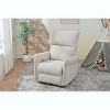 ORRD 360° Swivel Rocker Recliner Chair with Pull Ring - Gray Fabric Glider for Nursery, Living Room & Home Theater - 2 of 4