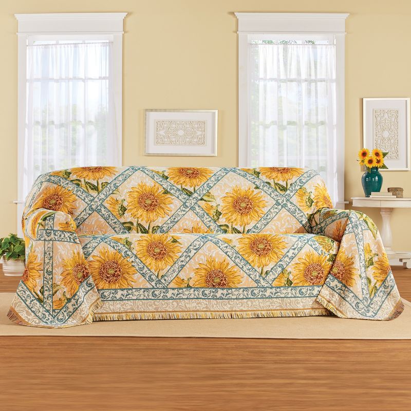 Collections Etc Sunflower Furniture Throw, 2 of 3