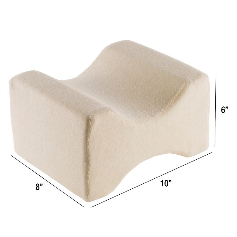 Fleming Supply Contoured Memory Foam Leg Pillow - 10" x 8", White, 2 of 6