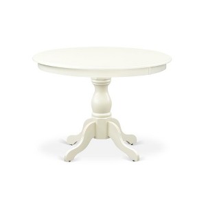 East West Furniture, Modern Dining Room Table With Linen White Color Top - 1 of 2