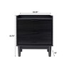 Gulches Black Nightstand - Mid-Century Modern 2-Drawer Accent Table - 4 of 4