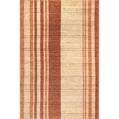 Nuloom Rubi Braided Stripes Jute Indoor Area Rug