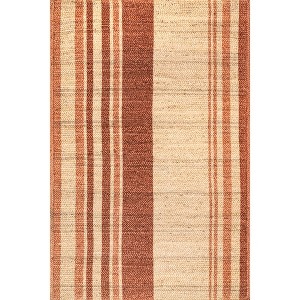 Nuloom Rubi Braided Stripes Jute Indoor Area Rug - Brown 5' x 8' - 1 of 4