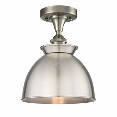 Adirondack - 1 Light Semi-Flush Mount In Art Deco Style-12 Inches Tall and 8.5 Inches Wide