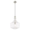 Livex Lighting Art Glass 1 - Light Pendant in  Brushed Nickel - 4 of 4