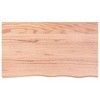 vidaXL Table Top Light Brown 39.4"x23.6"x(0.8"-1.6") Treated Solid Wood Oak - 3 of 4