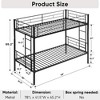 NicBex Twin Over Twin Bunk Bed with Safety Guardrails,Metal Loft Bed with 2 Ladders for Bedroom,Convertible Bunkbeds,White/Black - 3 of 4