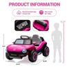 Jojoka Licensed Volkswagen Beetle Ride-On Car for Kids, 12V Electric Vehicle, 4-Wheeler Toy Car with Remote Control, Headlights, Horn, Music - 2 of 4