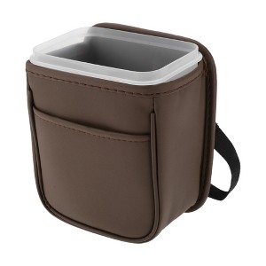 Unique Bargains Auto Trash Can Portable and Hanging Front Rear Seat Back Trash Bin 1Pc - 1 of 4
