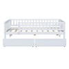 TOAOTBNBO Modern Platform Bed with Two Drawers, Classic Bed Frames with Strong Legs, Comfortable Bed with Storage, Gray - 2 of 4
