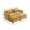 TiramisuBest Chenille fabric, Modular Sectional Sofa with Storage, Sideboard Buffet Style Design for Living Room - 4 of 4