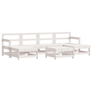 vidaXL Garden Lounge Set Solid Pine Wood Large Modular - White Pine - 1 of 4