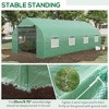 NicBex 20'x10'x7' Walk-in Tunnel Greenhouse with Roll-up Windows and Zippered Door, PE Cover for Growing Flowers, Herbs, Vegetables, Dark Green - 4 of 4