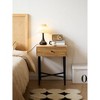 Nordlys 1-Drawer Metal and Solid Wood Nightstand Classic Style Bedroom - 2 of 4
