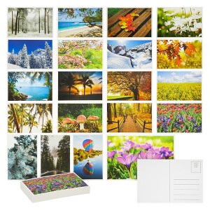 Best Paper Greetings 40 Pack Nature Postcards Bulk, Blank Travel Cards for Mailing, 20 Assorted Scenic Photos, Four Seasons (4x6 In) - 1 of 4