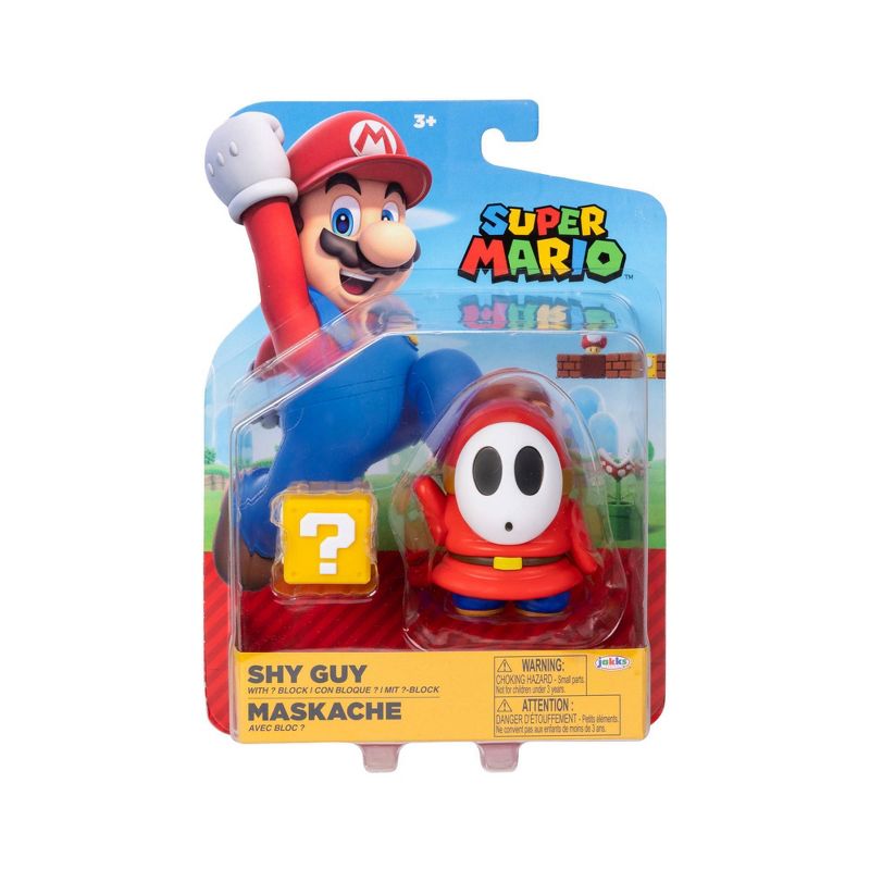 Nintendo Super Mario 4&#34; Shy Guy with Question Block Action Figure, 2 of 5