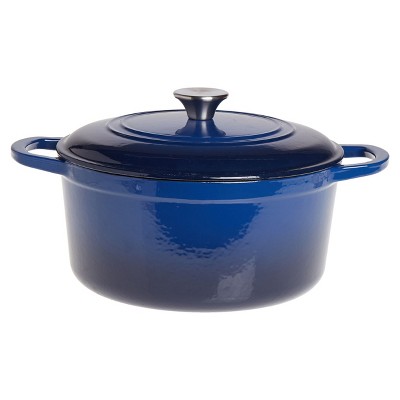 Gibson Our Table 2 Quart Enameled Cast Iron Dutch Oven With Lid In Grey