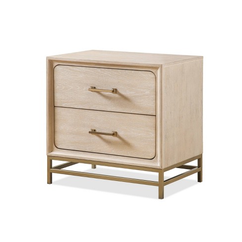 HOMES: Inside + Out Neovesi Nightstand Boho with 2 Drawer Oak - image 1 of 4